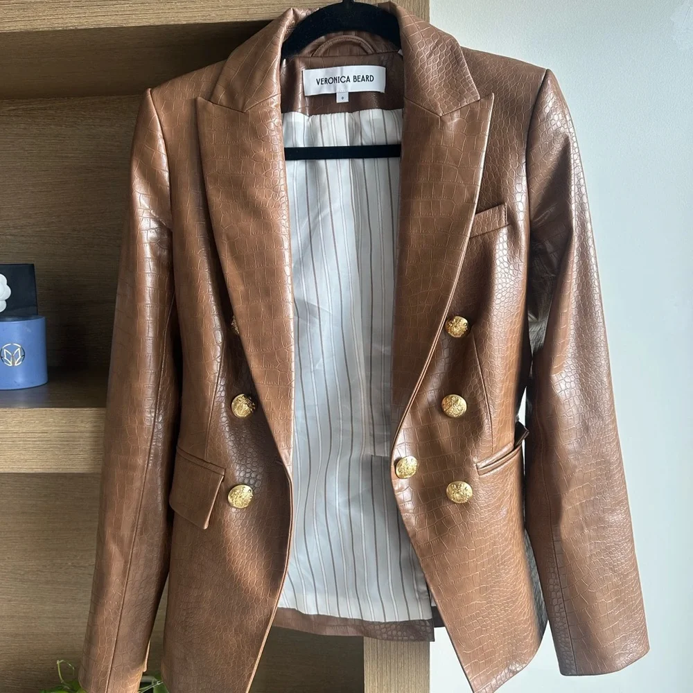 Veronica Beard Lawrence crocodile Dickey jacket size 0, Excellent condition - Picture 3 of 6